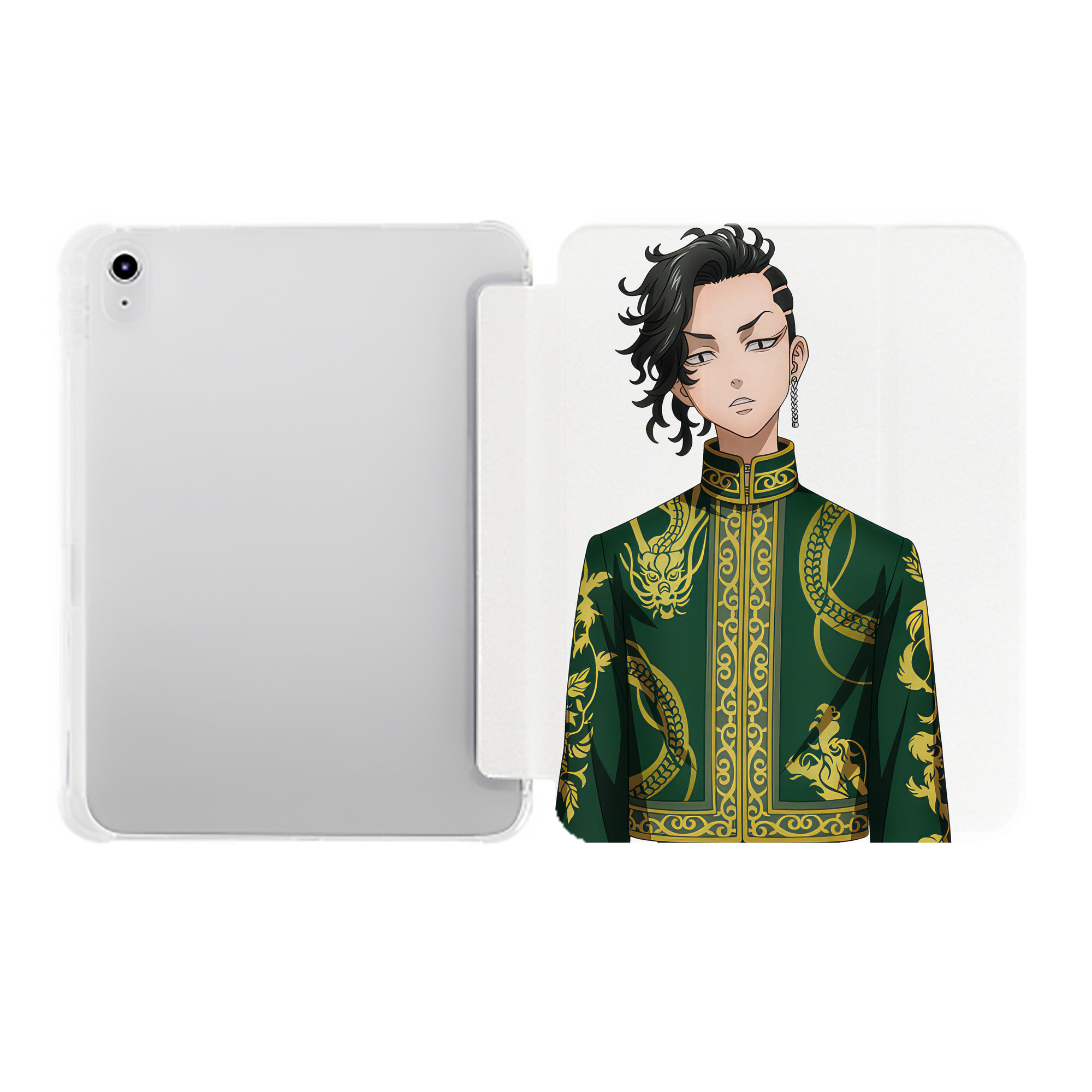 （画像用） 東京リベンジャーズ Tokyo Revengers IPad ケース ペン収納付き 三つ折りスタンド PUレザー×シリコン 対応機種9.5/10.5/10.9インチ